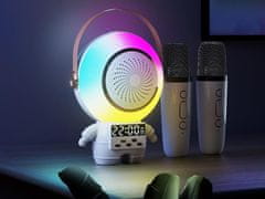 Verkgroup Bežični Bluetooth 5.3 LCD karaoke zvučnik 2x mikrofon LED RGB FM