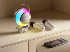Verkgroup Bežični Bluetooth 5.3 LCD karaoke zvučnik 2x mikrofon LED RGB FM