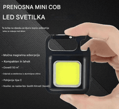 Well Lampa na privjesku Shine, COB 300lm, IPX4, USB-C, kuka, otvarač