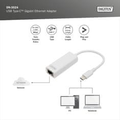 Digitus USB 3.1 TypeC-Network UTP Giga DN-3024 pretvarač