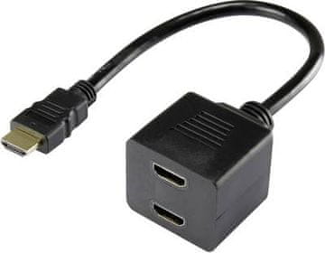 Renkforce HDMI Splitter kabal 20cm HDMI Y-adapter