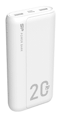 Silicon Power QS15 Powerbank, 20000 mAh, 2x USB-A, 1x Micro USB, 1x USB C, bijeli (SP20KMAPBKQS150W)