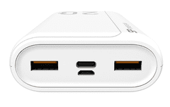 Silicon Power QS15 Powerbank, 20000 mAh, 2x USB-A, 1x Micro USB, 1x USB C, bijeli (SP20KMAPBKQS150W)