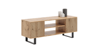 Kobi Focus loft RTV ormarić 135 cm - dekor riblje kosti - hrast craft
