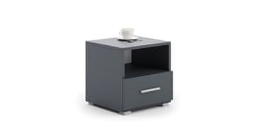 Kobi Noćni ormarić Emi sivi - aluminijska ručka