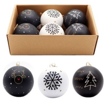 Denis Kuglice 7,5 cm 6/1 pak crno-bijele