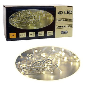 Denis 40 LED lanac bijelo svjetlo na baterije