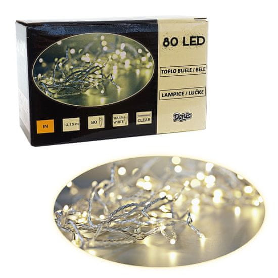 Denis 80 LED lanac na baterije toplo bijelo