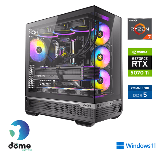 Anni Gamer Elite stolno računalo, R7 7800X3D, 64GB, SSD2TB, RTX5070Ti, W11H (ATPII-G8-1199-W)