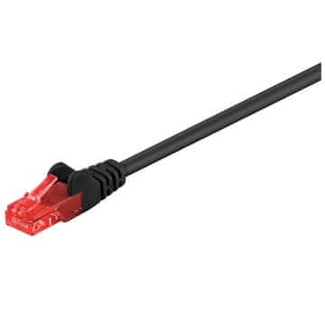 Goobay U/UTP CAT6 7,5m crno/crveni mrežni priključni patch kabel