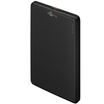 Goobay magnetska bežična powerbanka 5.000 mAh crna bežična prijenosna baterija