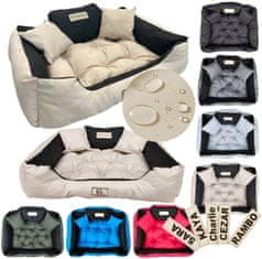 AIO FACTORY Passion postelja KINGDOG ograda 115x95 cm personalizirana vodootporna bež