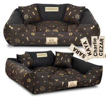 AIO FACTORY Passion posteljina KINGDOG 115x95 cm personalizirana vodootporna zlatne boje