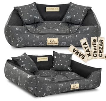 AIO FACTORY Passion posteljina KINGDOG 115x95 cm personalizirana vodootporna srebrne kosti