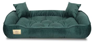 AIO FACTORY Passion postelja, ograda za igru, 100x75 cm, temno zeleni žamet