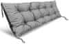 AIO FACTORY Vrtna blazina 150x50 cm po klopu, gugalnico, paleta, vodootporna, siva