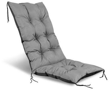 AIO FACTORY Vrtna blazina 50x50x80 cm po stolu, vodootporna, siva