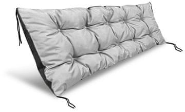 AIO FACTORY Vrtna blazina 120x40 cm, vodootporna, od paleta, svijetlo siva