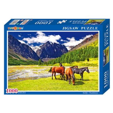 Denis Puzzle / slagalice, 1000 kom, Planinski krajolik s konjima