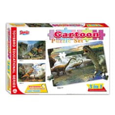 Denis Puzzle / Slagalica set Dinosauri 3/1, 153 kom