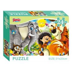 Denis Puzzle / Slagalica, 24 kom, Životinje džungle
