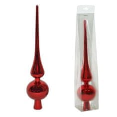 Denis Vrh za božićno drvce crveni 25 cm, oblik kugle-kupole