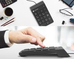 Natec Goby 2 numerička tipkovnica, 18 tipki, Plug&amp;Play, USB-A, 150cm kabel, crna