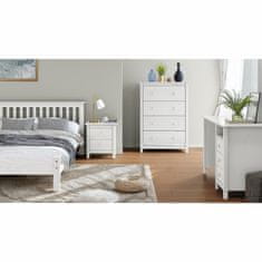 eoshop Bračni krevet TORINO 180x200 cm, masivna borovina, bijeli lak