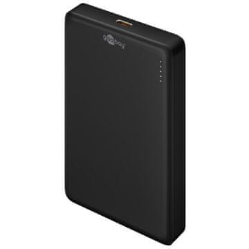 Goobay magnetska bežična powerbanka 10.000 mAh crna bežična prijenosna baterija
