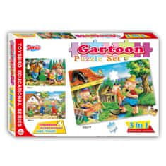Denis Puzzle / Slagalica set Vuk i tri praščića 3/1-153 kom