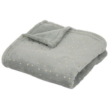 Atmosphera Flanelska deka 100x75 cm siva s trokutima, mekana