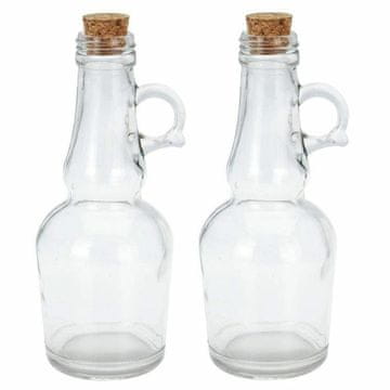Intesi Set od 2 staklene boce za maslinovo ulje i ocat s plutenim čepom 2x250 ml