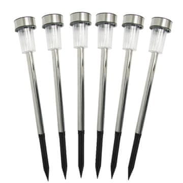 HOME & MARKER® Solarne vrtne lampe na kolcu LED, set 6 kom, vanjska solarna rasvjeta za stazu i dvorište | SOLSTRE