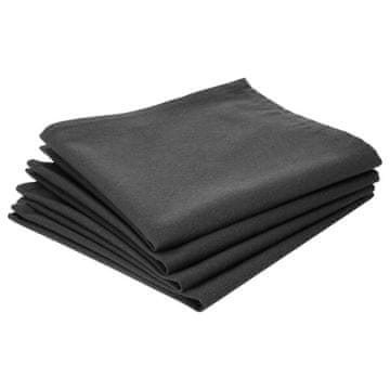 Atmosphera Set od 4 antracit pamučne salvete 40x40 cm