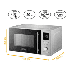 First Austria FIRST mikrovalna pećnica sa grill funkcijom, 20L, 8 programa