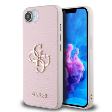 Guess GUHCPSE4PGT4MBP silikonska maskica za iPhone 16e / iPhone 17e - Grained - roza
