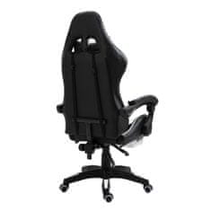 Aga Gaming stolica Crno - Bijela s osloncem za noge