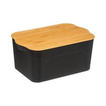 5Five® Posuda s bambusovim poklopcem 24l crna