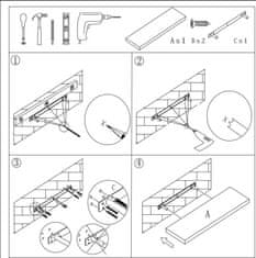 5Five® Samoviseća zidna polica 60 cm hrast
