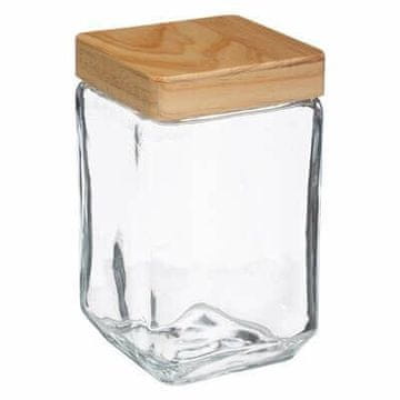 5Five® STAKLENA STAKLENKA 1,7 L KVADRATNA S POKLOPCOM OD BORA