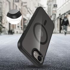 Tech-protect MagMat MagSafe maska za iPhone 16e, crno/proziran