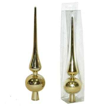 Denis Vrh za božićno drvce zlatna 25 cm, oblik kugle-kupole