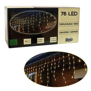 Denis 76 LED, zavjesa, 2x0,5 m, funkcije, toplo bijelo svjetlo