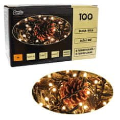 Denis 100 lampica riža, bijela, 8 funkcija
