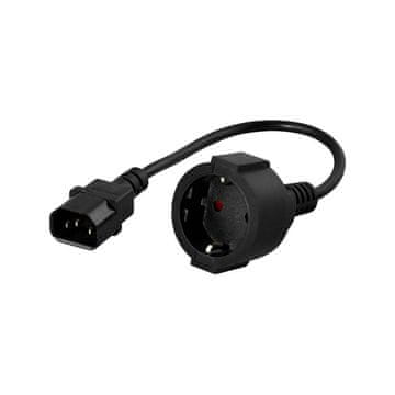 PowerWalker IEC 10A C14/Schuko (20cm) pretvarač