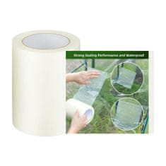 Netscroll Vodootporna ljepljiva folija za popravke, prozirna traka 30 cm x 10 m, za plastenike, tende, šatore i PVC, otporna na UV zračenje, kišu i temperature, Patch