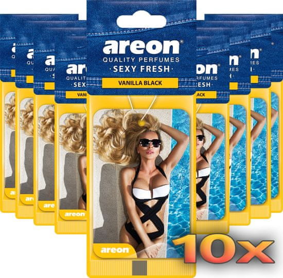 Areon SEXY FRESH Vanilla Black osvježivač zraka za auto, 10 komada (759262)