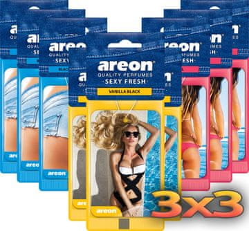 Areon SEXY FRESH Mix osvježivač zraka za auto, 9 komada (759267)