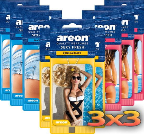 Areon SEXY FRESH Mix osvježivač zraka za auto, 9 komada (759267)