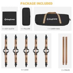 KingCamp Ultralagani sklopivi kamp krevet Munster